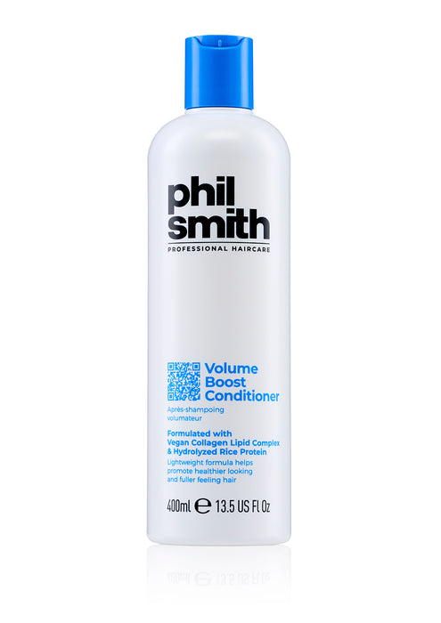 Phil Smith Professional Volume Boost Conditioner - Lightweight Volume Conditioner for Fine Hair, Hair Thickening Conditioner for Women, Boosts Hair Volume Without Weight - 400ml