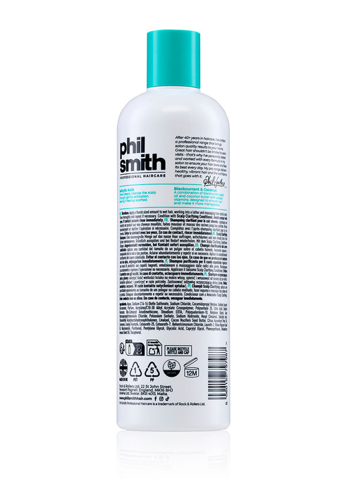Phil Smith Professional Scalp Clarifying Shampoo - Deep Cleansing Shampoo with Salicylic Acid for Oily & Greasy Hair, Build-Up & Detox Care - 400ml