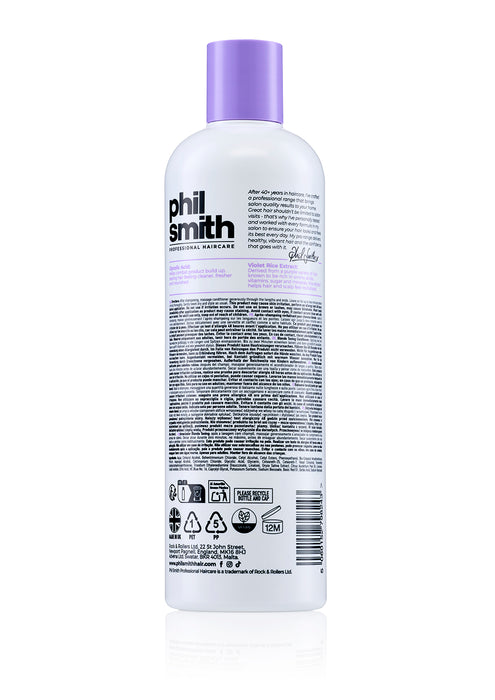 Phil Smith Professional Blonde Toning Conditioner - Purple Conditioner for Blonde, Silver & Highlighted Hair - Brightens Tone & Enhances Shine - 400ml