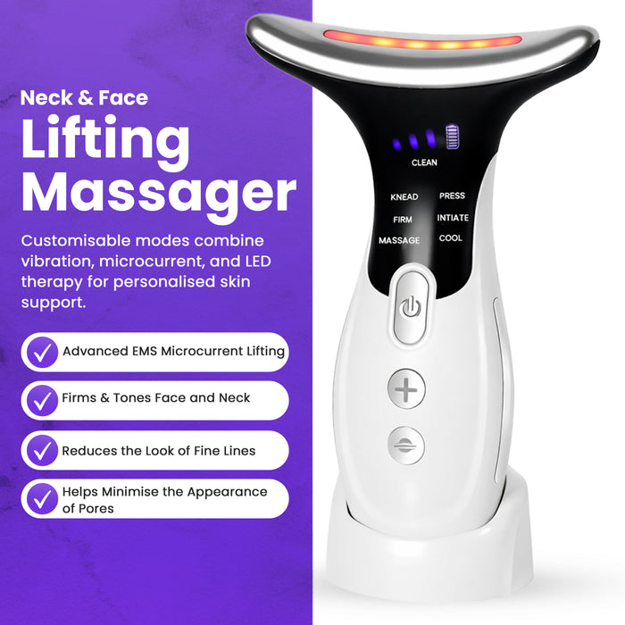 TR13 Face & Neck Lifting Massager – 7-Mode Vibration | Skin Tightening Beauty Device