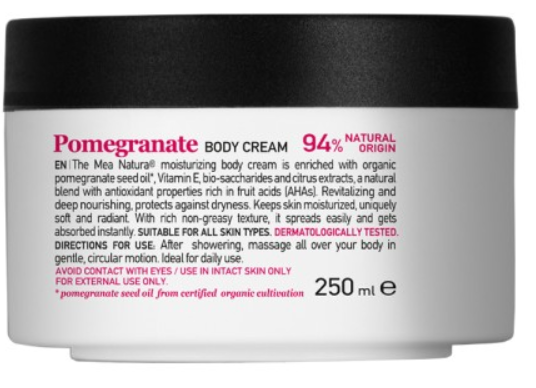 Pomegranate Body Cream Anti-Ageing & Cell Renewal Nourishment