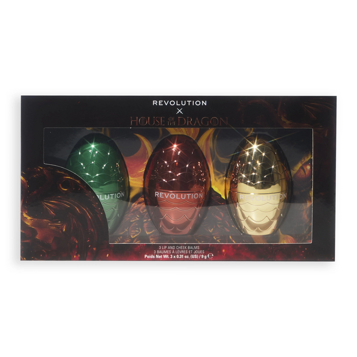 House of Dragon x Makeup Revolution Dragon Egg Lip and Cheek Balm Set