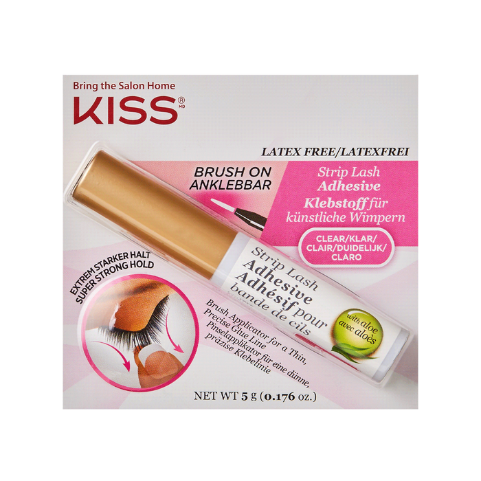 KISS 24 HR Strip Eyelash Adhesive - Clair
