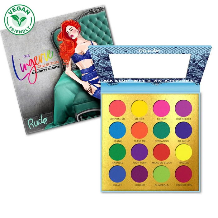 COLECCIÓN LENCERÍA 16 PALETA DE SOMBRAS DE OJOS MATE NAUGHTY NIGHTS