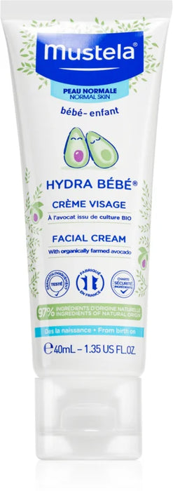 Mustela Hydra Bebe Crema Facial Desde El Nacimiento, 40 ml