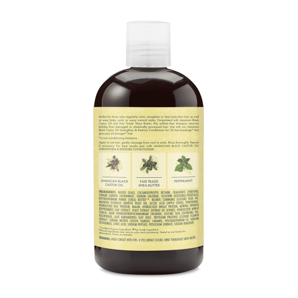 Champú de aceite de ricino negro jamaicano Shea Moisture, 384 ml