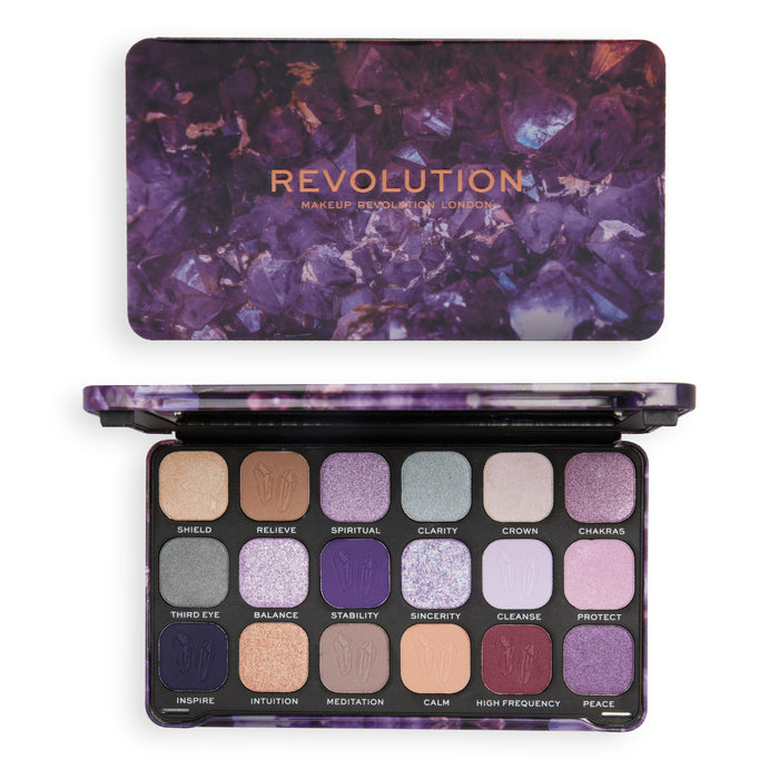 Makeup Revolution Crystal Aura Forever Flawless Paleta de sombras de ojos Amatista
